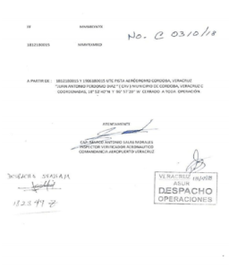Secuestra la Secretaría de Comunicaciones Aeronaves en Córdoba; Suspende Juan Fernando Perdomo Bueno actividades en la aeropista.