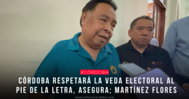 Córdoba respetará la veda electoral al pie de la letra, asegura; Martínez Flores