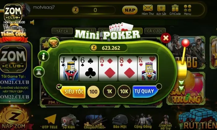 Khái quát về Mini Poker Zomclub