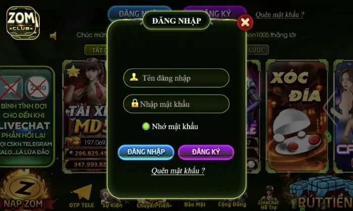 Chi tiết các bước đăng nhập để trải nghiệm dịch vụ tại cổng game